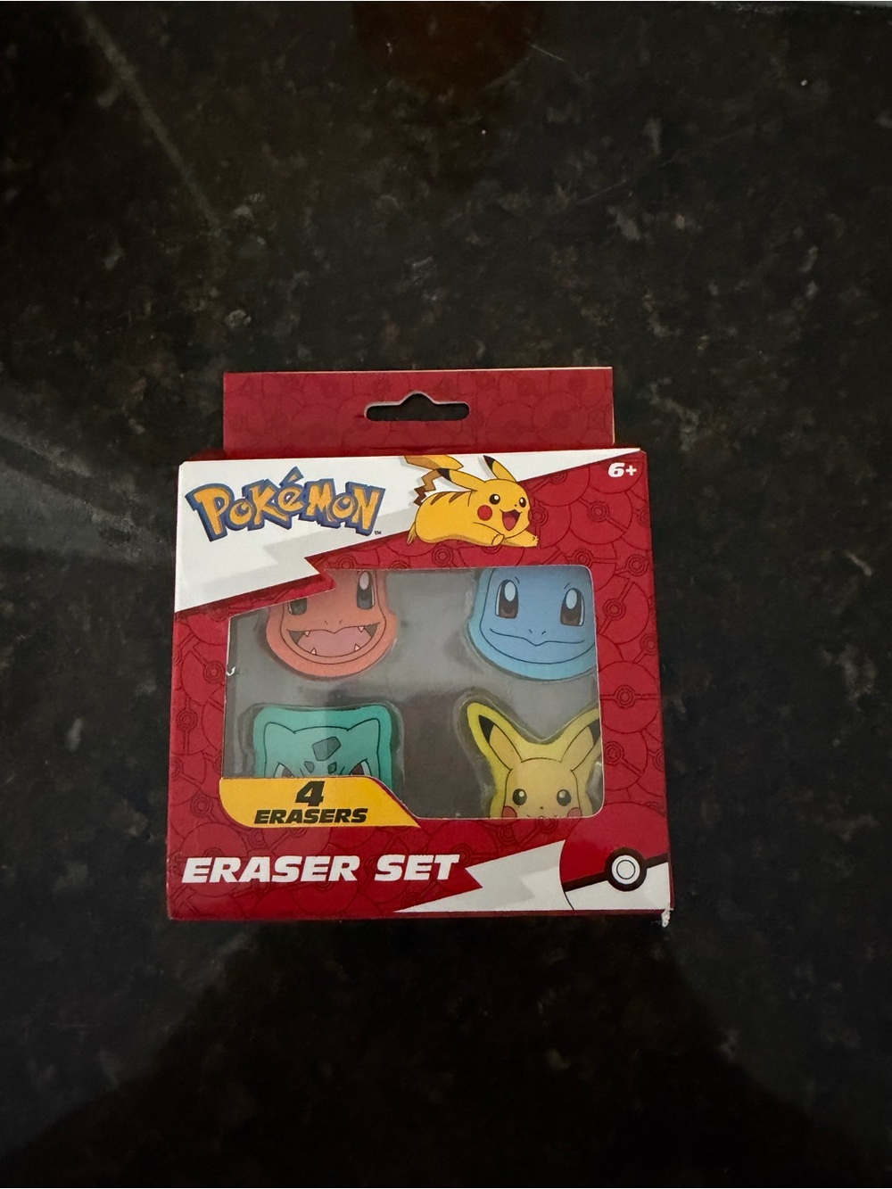NWT Pokemon Pikachu Bulbasaur Squirtle Charmander Eraser Set